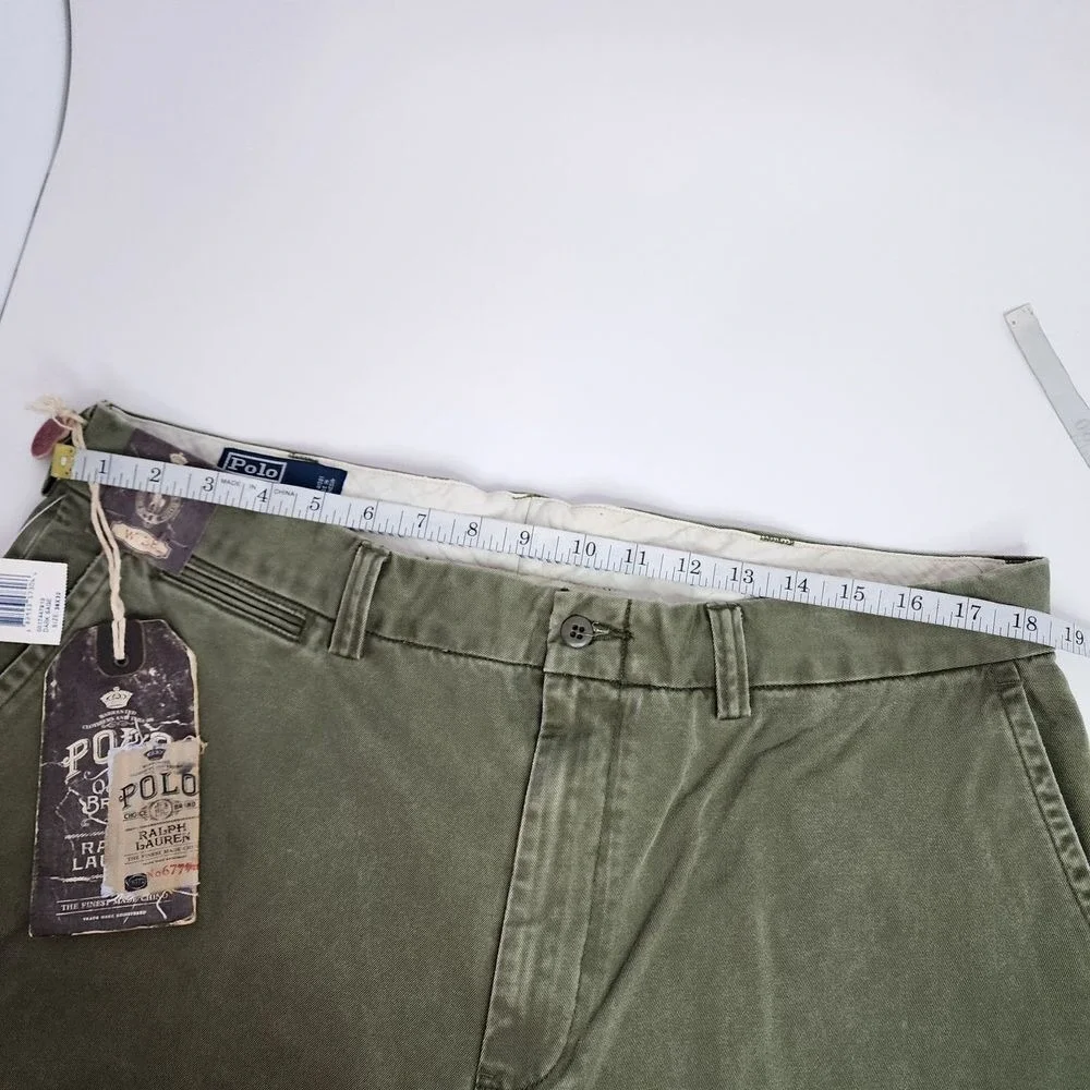 Polo Ralph Lauren Pants Size 38x30 Chino Straight Cotton Dark Sage Green‎ NWT